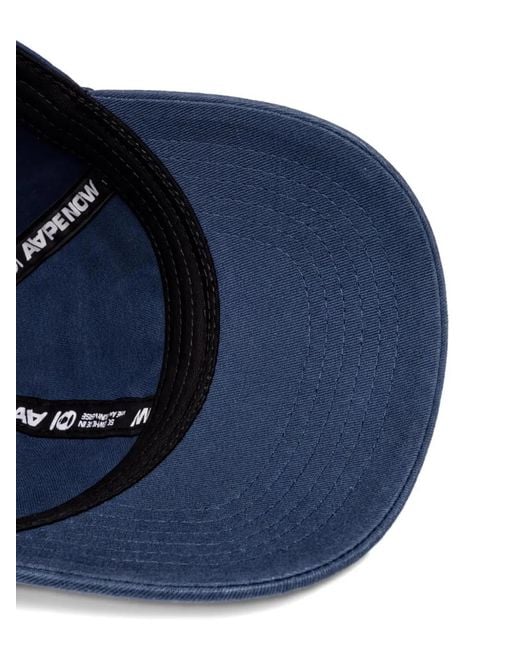Aape By A Bathing Ape Blue Logo-Embroidered Baseball Cap for men