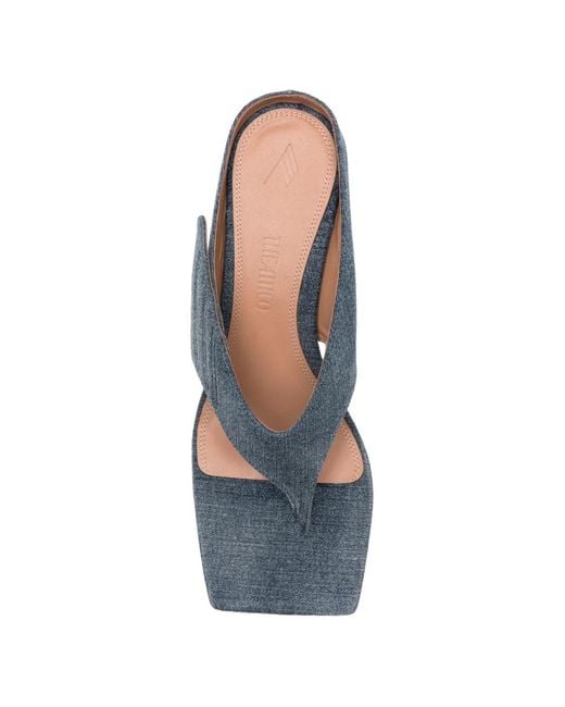 The Attico Blue Cheope Thong Sandals