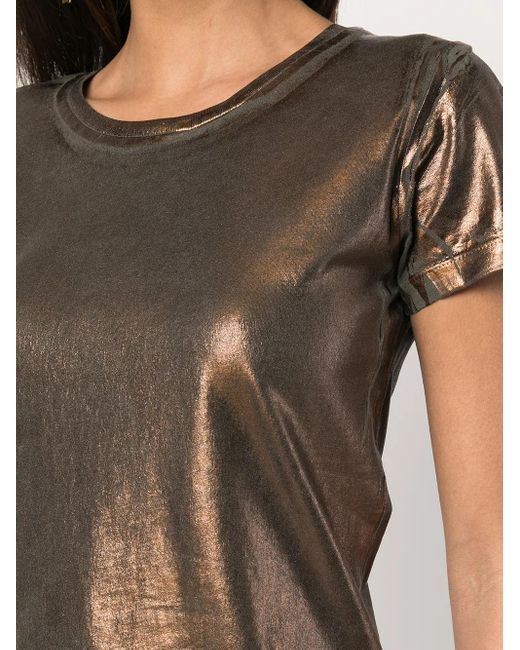 Madison Maison Brown Lamina Metallic T-Shirt