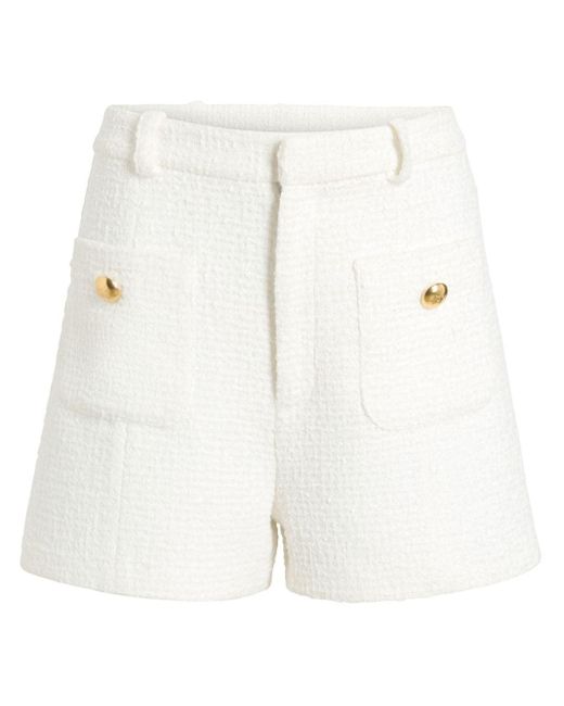 Cinq À Sept White Auden Tweed Mini Shorts