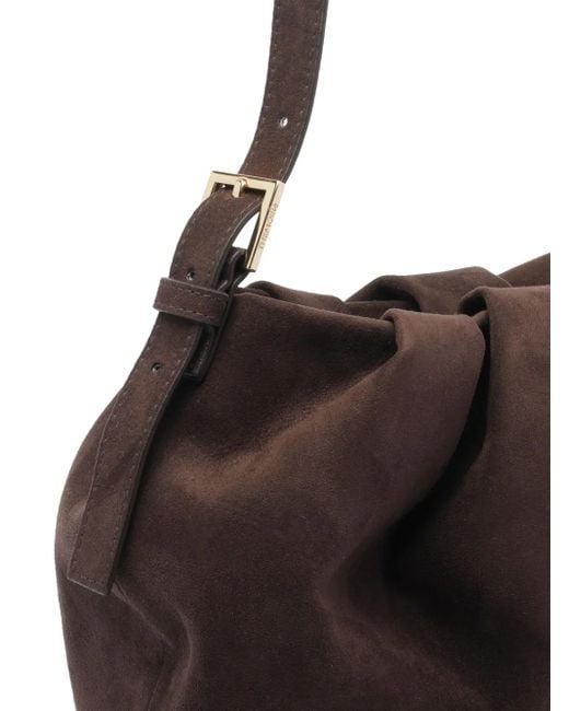 THEMOIRÈ Brown Suede Shoulder Bag