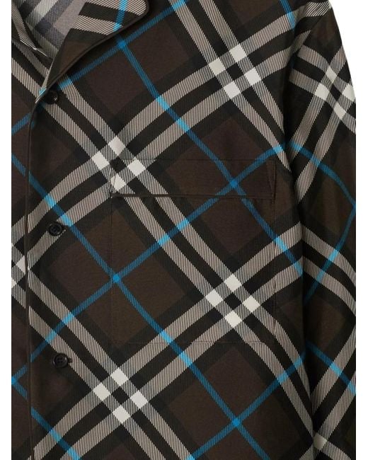 Camisa con motivo Vintage Check Burberry de color Black