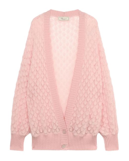 Blumarine Pink Strukturierter Cardigan