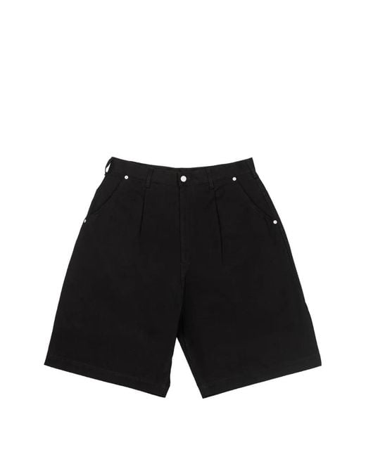 Comme des Garçons Black Pleated Shorts for men
