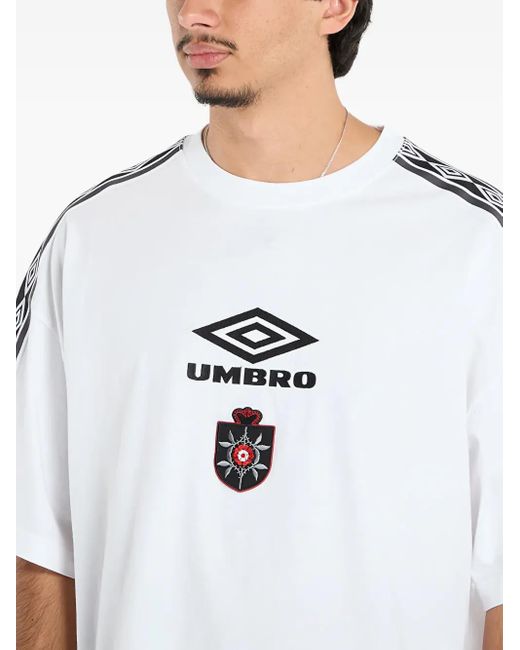 Umbro White Logo-Tape T-Shirt for men