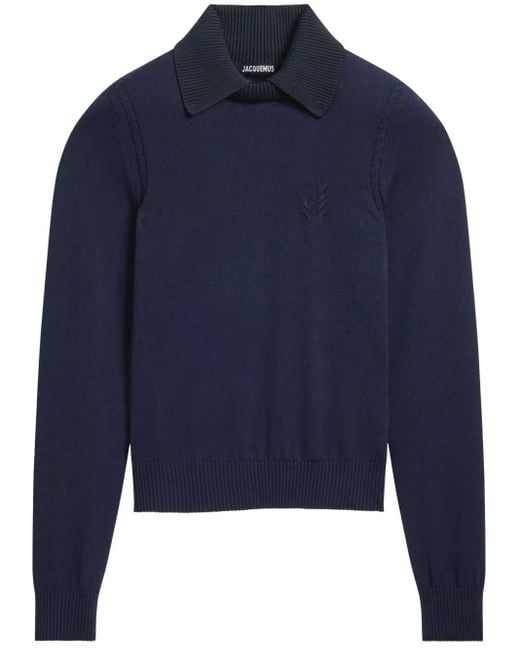 Jacquemus Blue The Maille Tricot Sweater