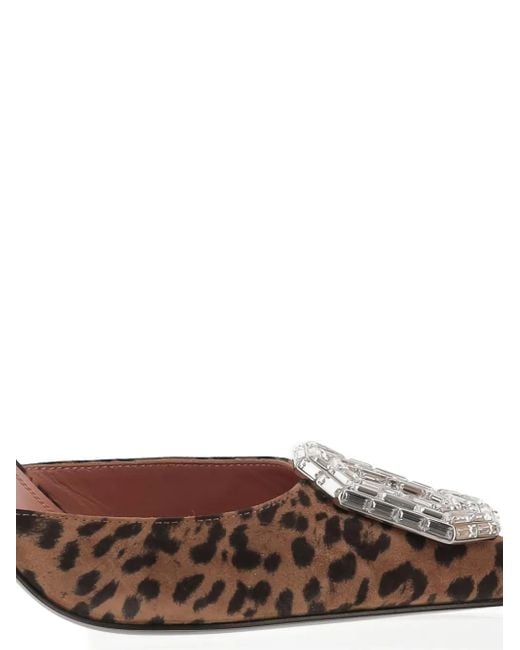 AMINA MUADDI Brown Begum Pumps 90mm