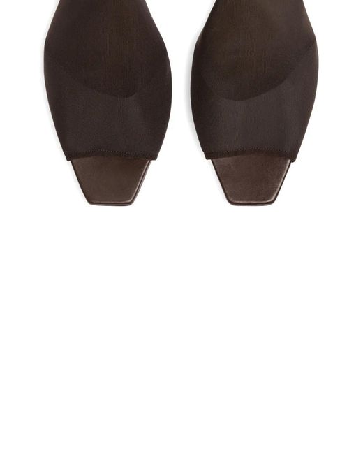 Courreges Brown Mules Mesh Chocolate Polyester Sandals