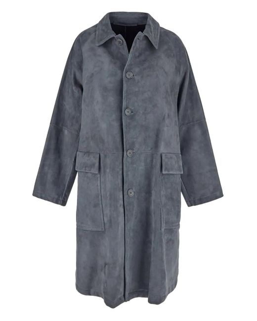 メンズ Salvatore Santoro Suede Coat Gray