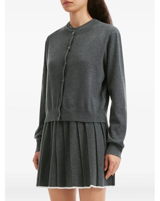 B+ AB Gray Pleated Dress