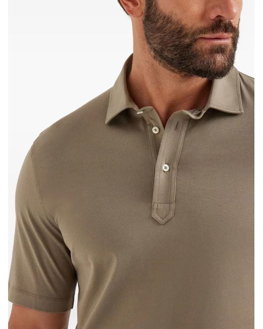 Brunello Cucinelli Klassisches Poloshirt in Gray für Herren