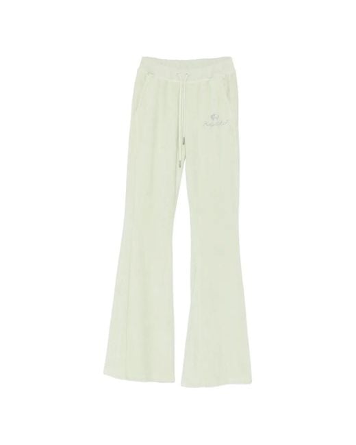 Sporty & Rich White Logo-Embellished Track Pants