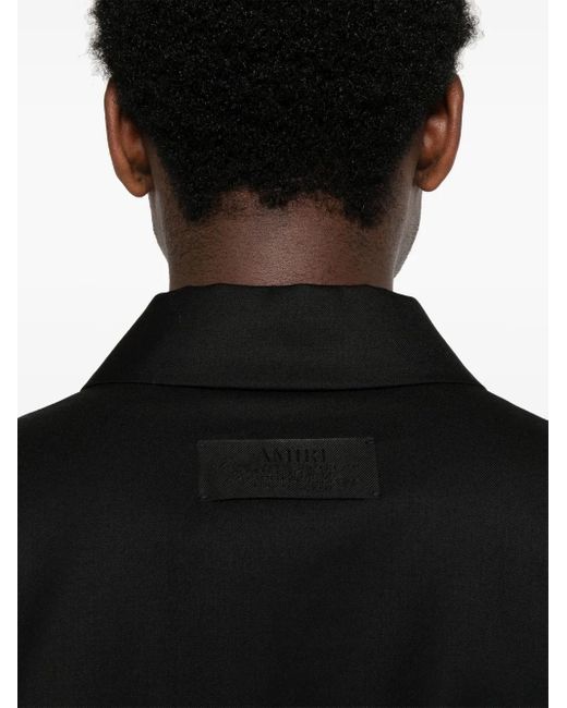 メンズ Amiri ジップアップ シャツジャケット Black