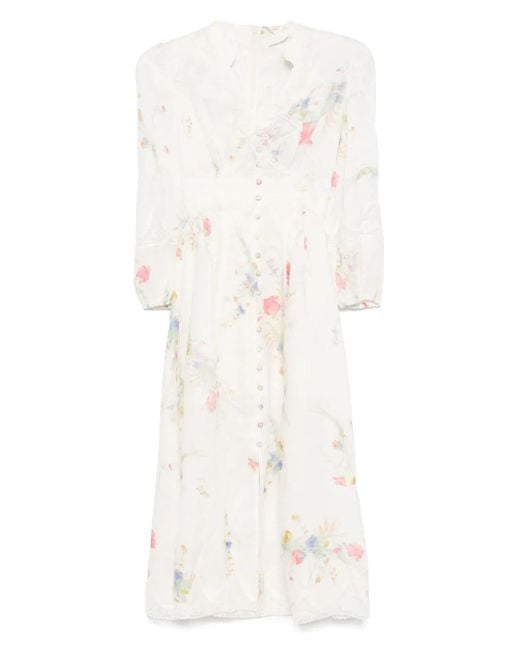 関税なし★Zimmermann★ラッキーピクニックマキシドレス Zimmermann Lucky ドレス ホワイト | Lyst