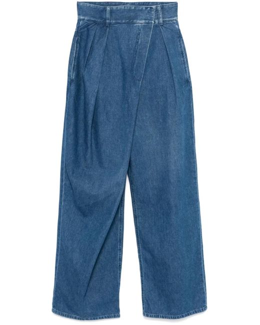 Loewe Jeans Met Wikkel-Effect in het Blue