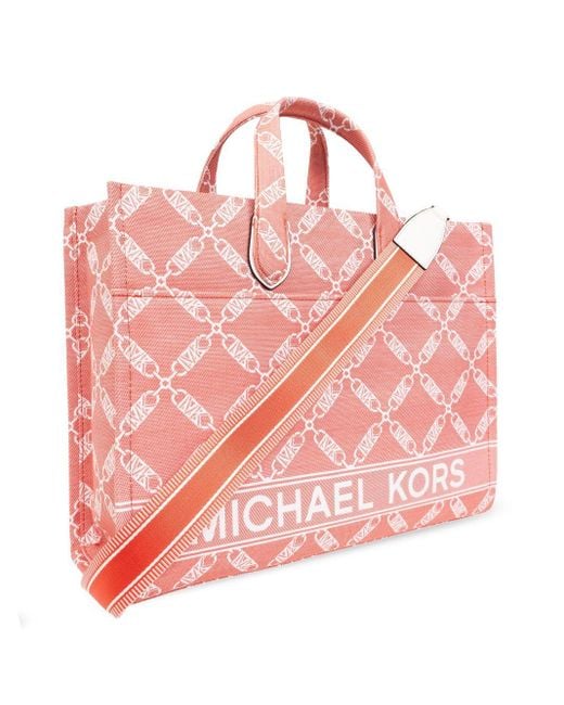 MICHAEL Michael Kors Gigi Katoenen Shopper in het Pink