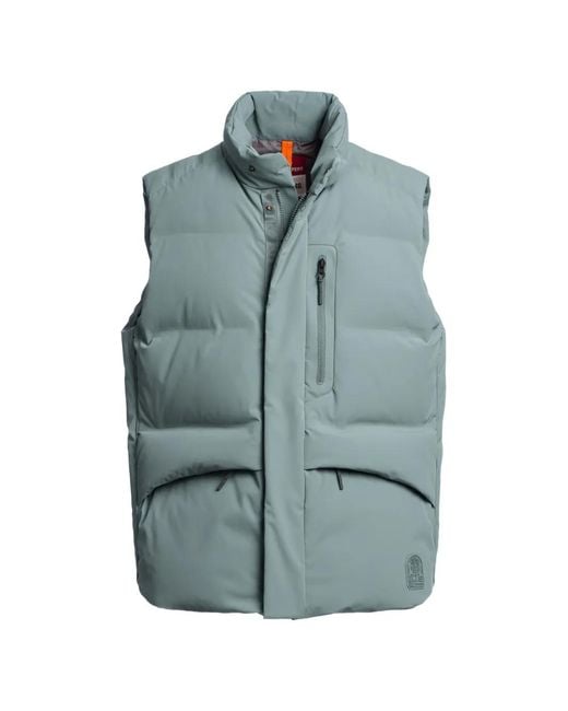 Parajumpers Blue Seamless Quilted Vest for men