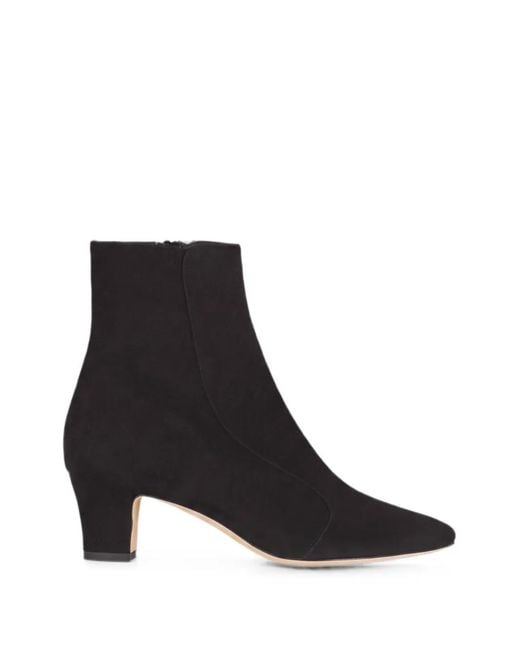 Manolo Blahnik Black Myconia Suede Ankle Boots