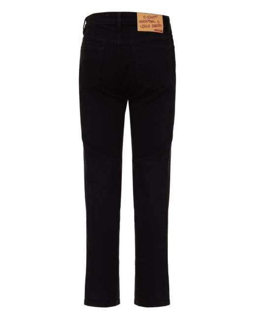 Just Cavalli Black Logo-Patch Jeans