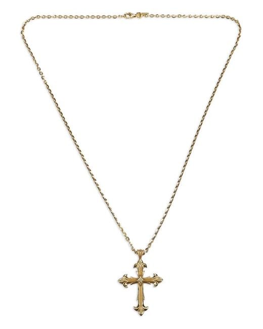 Emanuele Bicocchi Metallic Fleury Cross Pendant Necklace