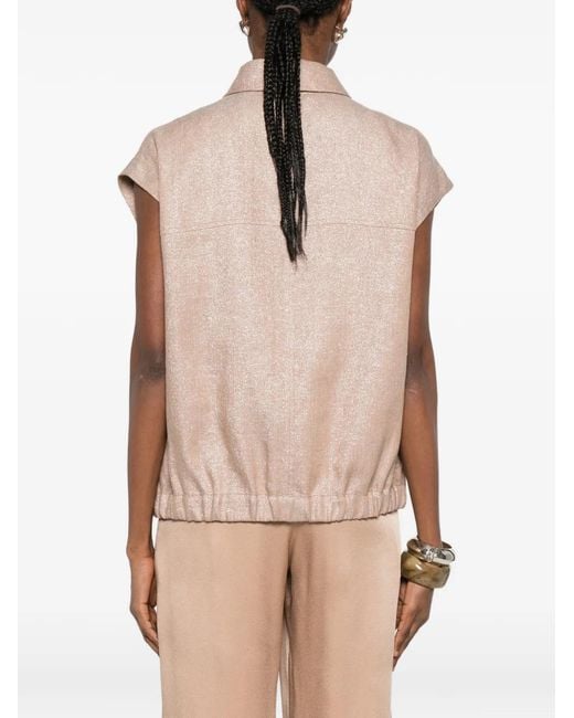 Panicale Pink Veste Boutonnée À Poches