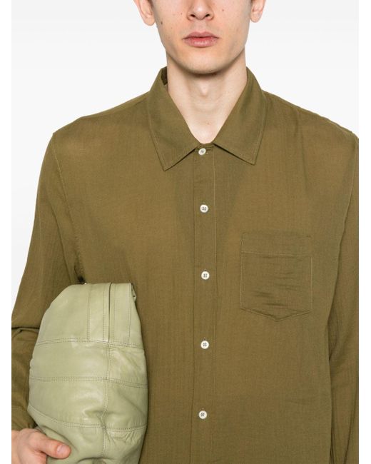 Séfr Green Leo Cotton Shirt for men