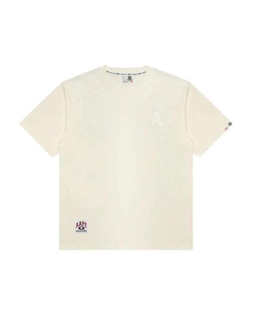 Aape By A Bathing Ape White Appliqué-Embellished T-Shirt for men