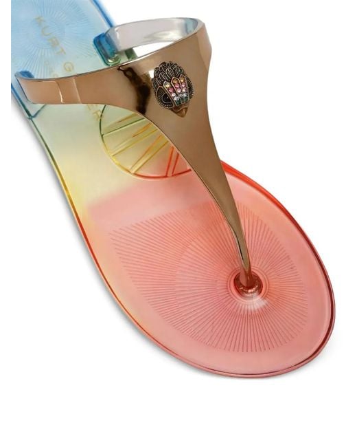 Kurt Geiger Pink Maddison T-Bar Flip-Flops