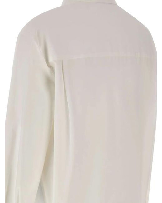 Kaos White Bead-Embellished Cotton Shirt