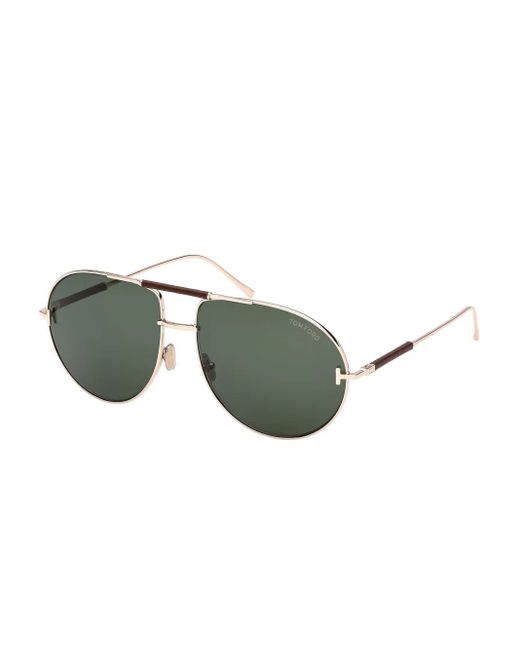 Tom Ford Green Pilot-Frame Sunglasses