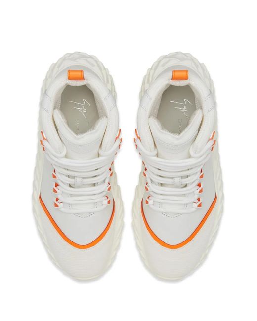 Giuseppe Zanotti White Urchin High-Top Sneakers