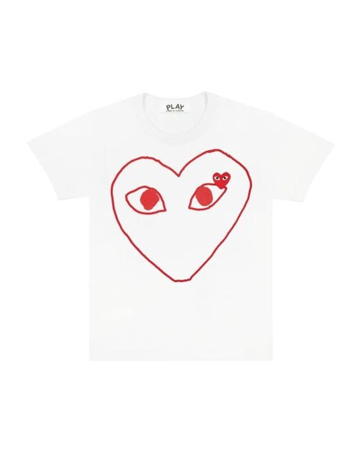 COMME DES GARÇONS PLAY コットン Tシャツ White