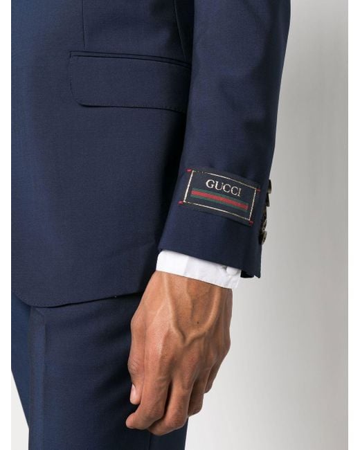 Gucci Blue Single-breasted Wool-blend Suit for men