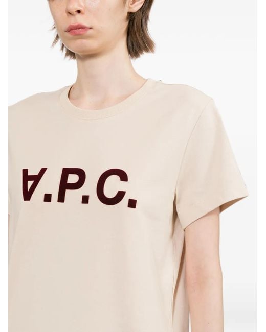 A.P.C. Natural Logo-Embroidered T-Shirt