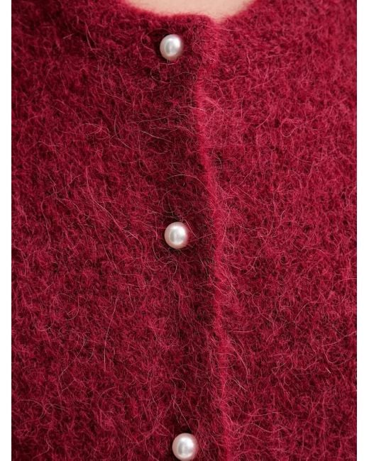 Munthe Red Povilla Button-Down Cardigan