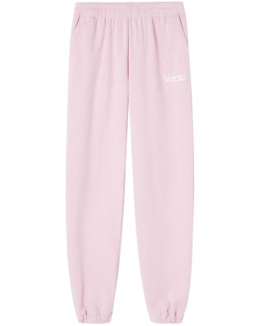 Pantaloni sportivi Re-Edition con ricamo 1980 di Versace in Pink