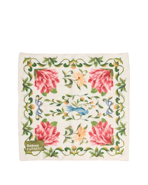Barbour Natural Farm Rio Azelia Floral-Print Scarf