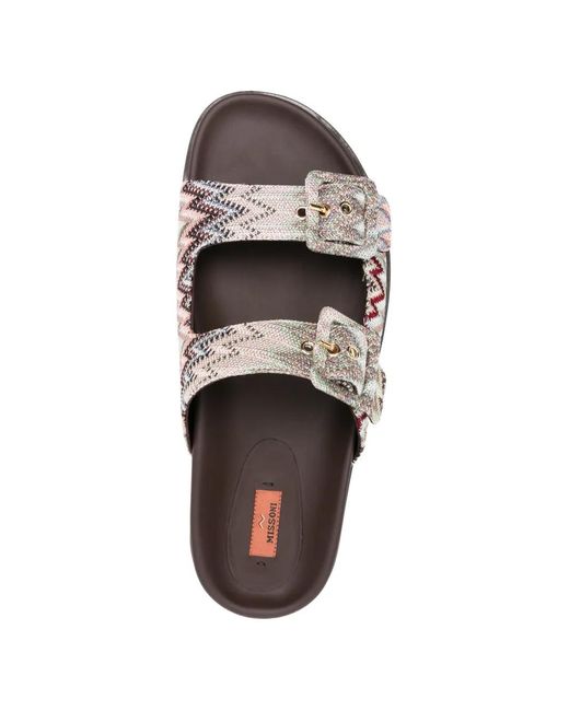 Missoni White Clea Zigzag Buckle-Fastening Sandals