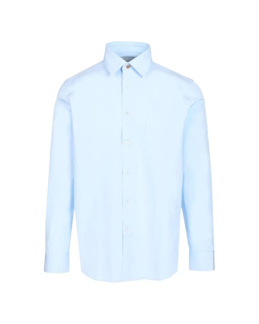 Paul Smith Blue Artist Stripe Cuffs Shirt for men