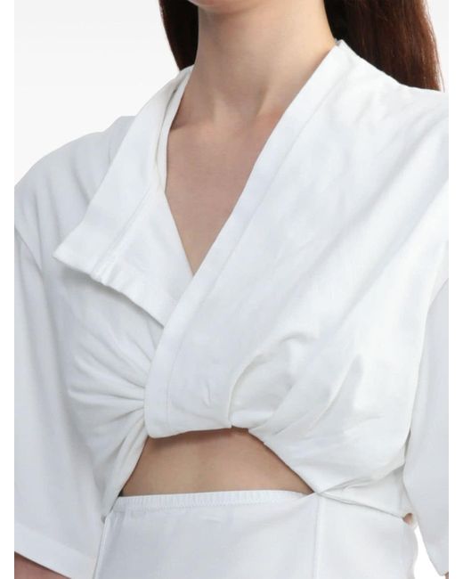 Robe courte à découpes Jacquemus en coloris White