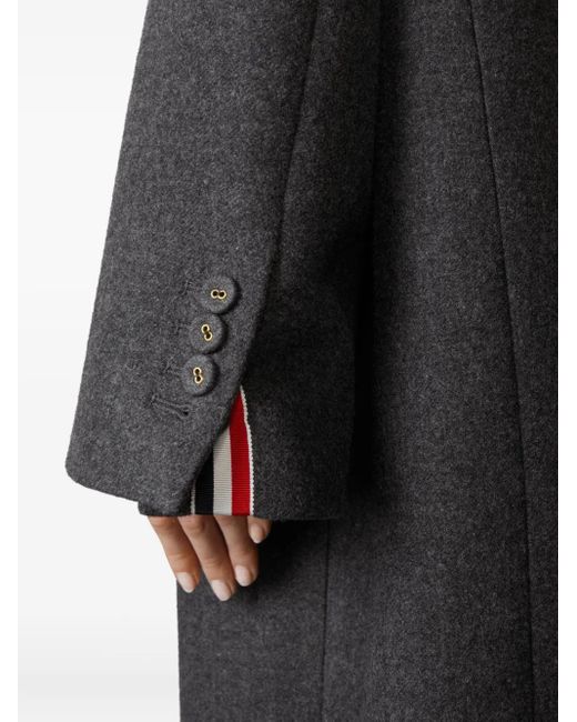 Thom Browne Gray Melton Cocoon Coat