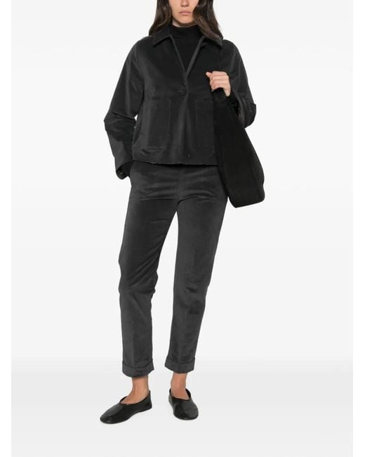 Whyci Black Button-Fastening Patch-Pocket Jacket