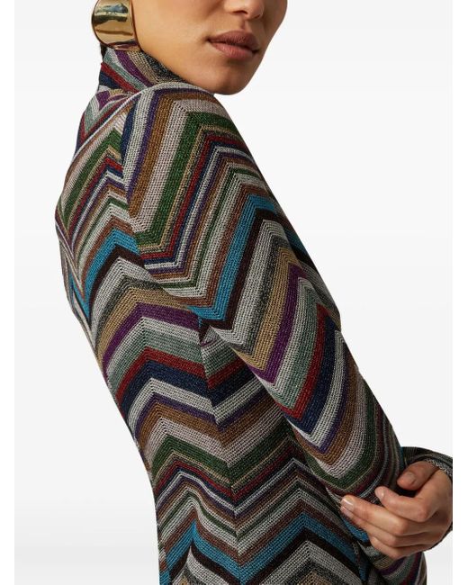 Missoni シェブロン タートルネックドレス Gray