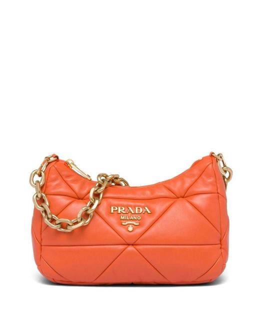 Prada System Shoulder Bag in Orange Lyst Australia