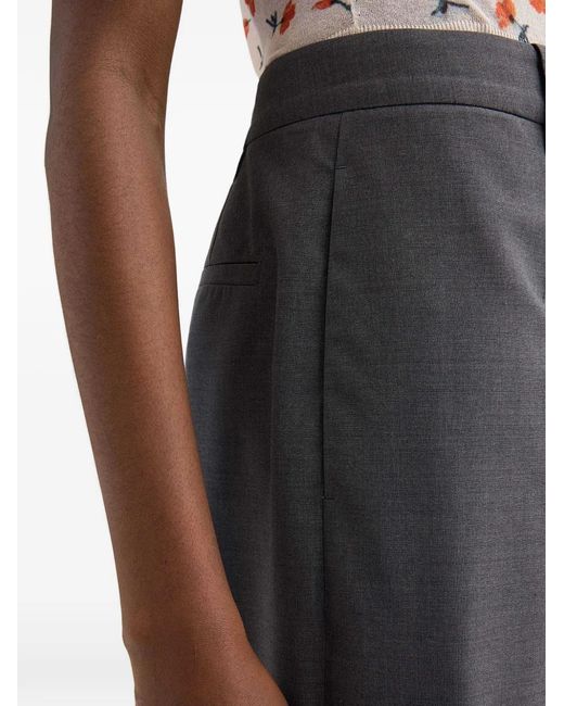 Jil Sander Gray Wool Poplin Trousers