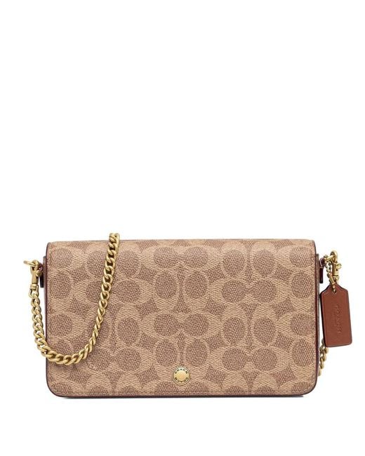 COACH Brown Mila Umhängetasche mit Kettenriemen
