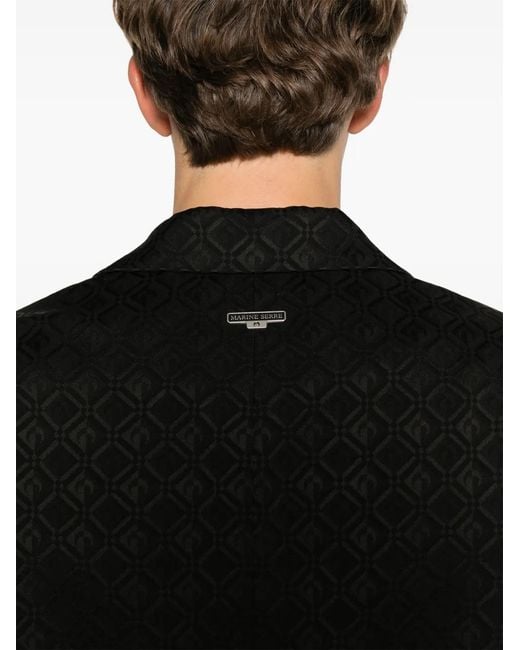 MARINE SERRE Black Moon Diamond-Jacquard Blazer for men