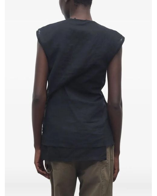 The Row Black Inawa Draped Top
