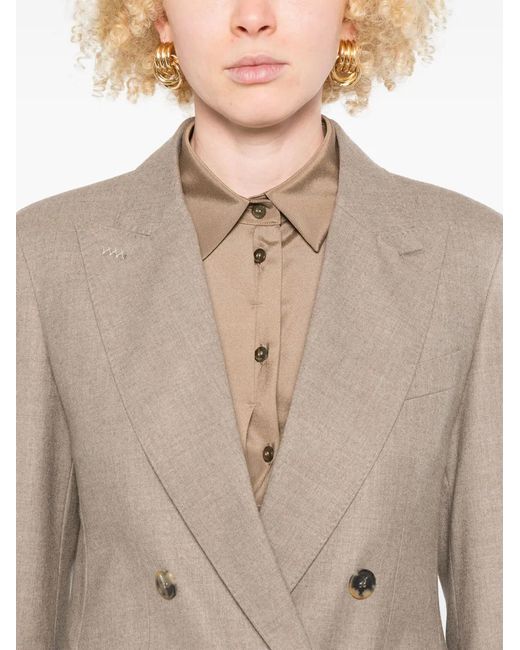 Max Mara Natural Double-Breasted Blazer