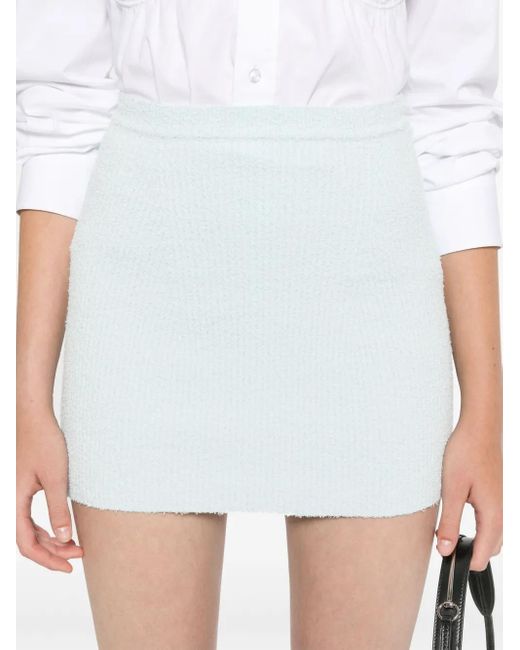 Wardrobe NYC Mini-Rok Van Badstof in het White